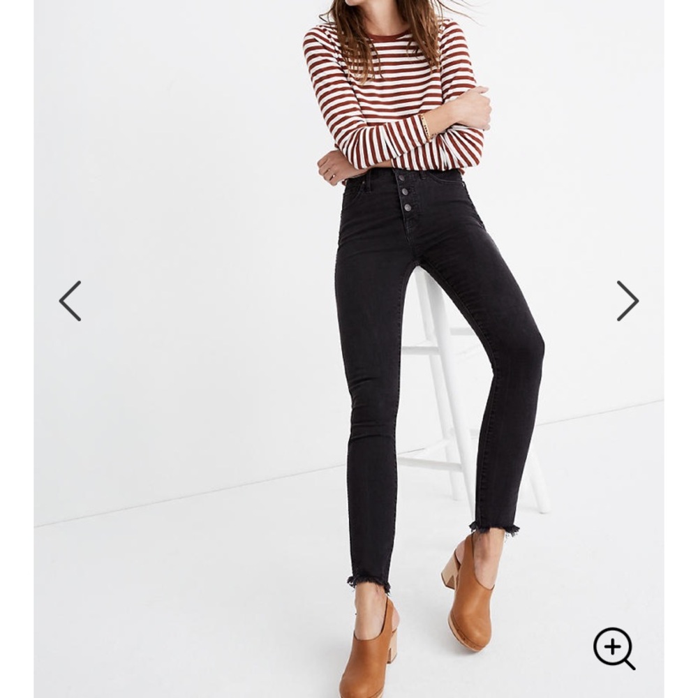 Madewell 9” high rise Skinny Jeans Button-Through
